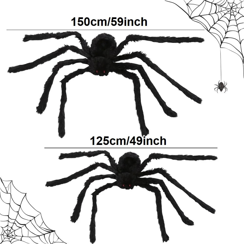 200cm Halloween Spiders Outdoor Decoration Halloween Plush Spiders Giant Spider