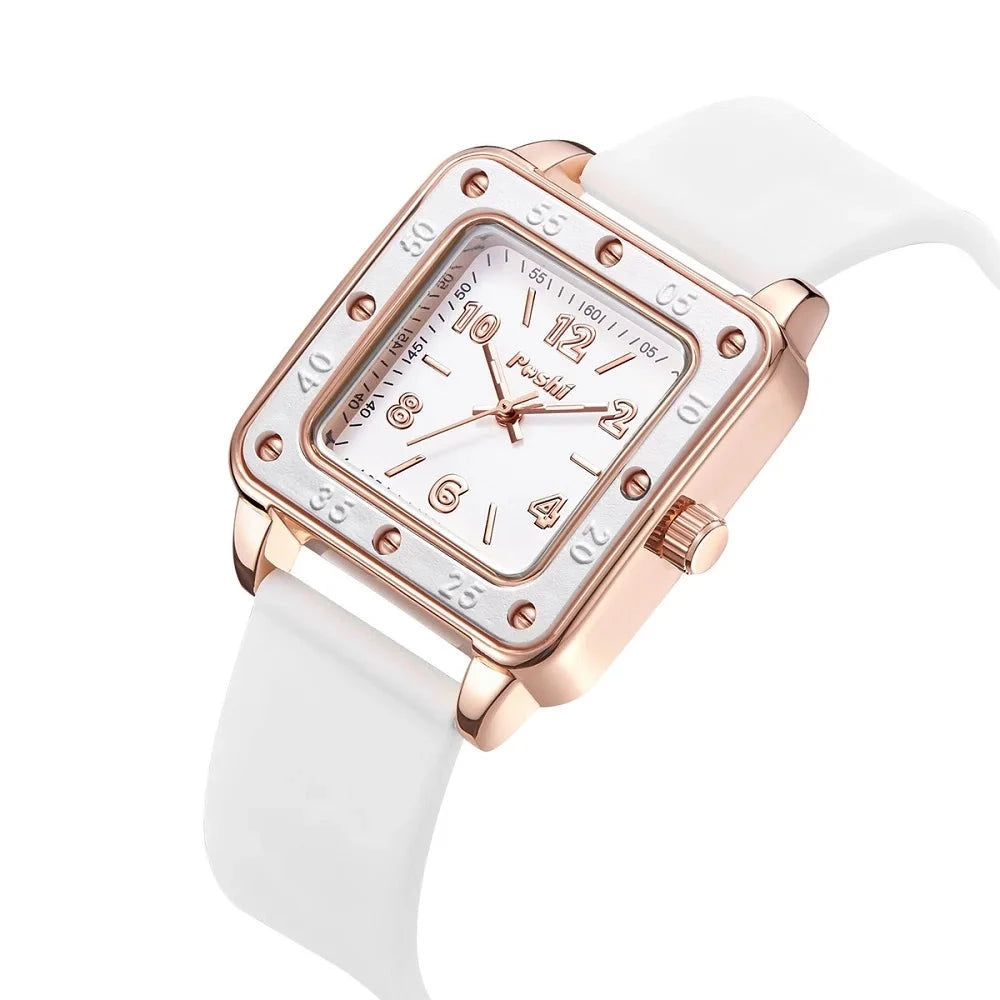 Fashion Casual Quartz Wristwatches Silicone Strap  Women's Business Watch