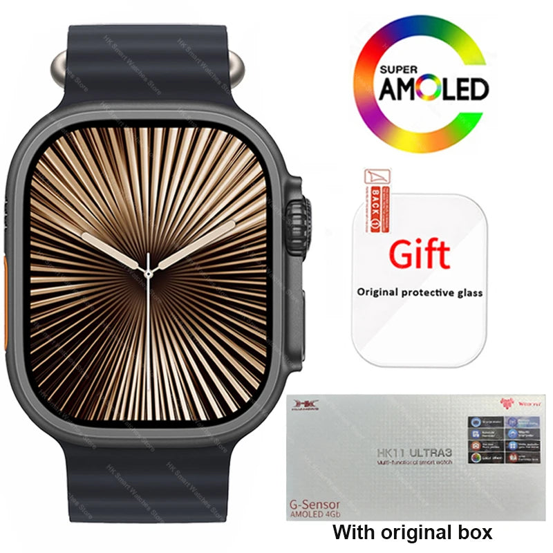 AMOLED  Bluetooth Network Call Clock NFC Compass Smart Watch
