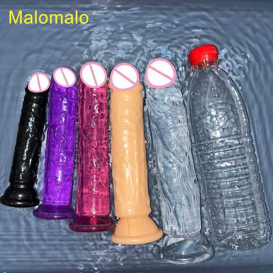 Cheap 5 Colors Small Transparent Dildo Suction Cup Jelly Dick Women Erotic Sex Toys