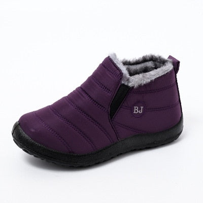 Snow Boots Plush New Warm Winter Waterproof Women Ankle  Boots