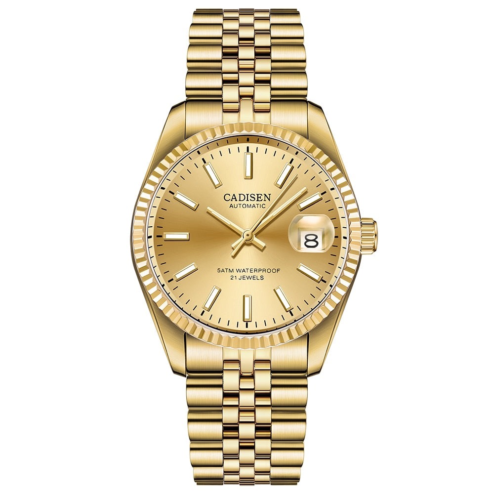 Men Mechanical  Luxury Automatic Business Waterproof Gold Wrist watch