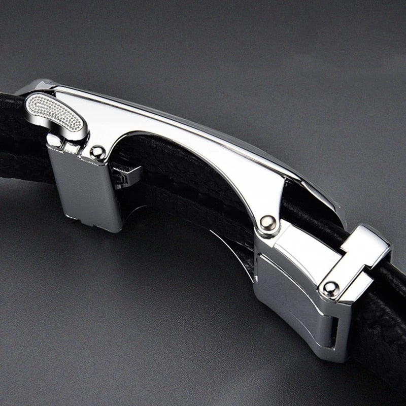 Sports Car Luxury Brand Designer Fashion Genuine Leather  Male Strap Belts