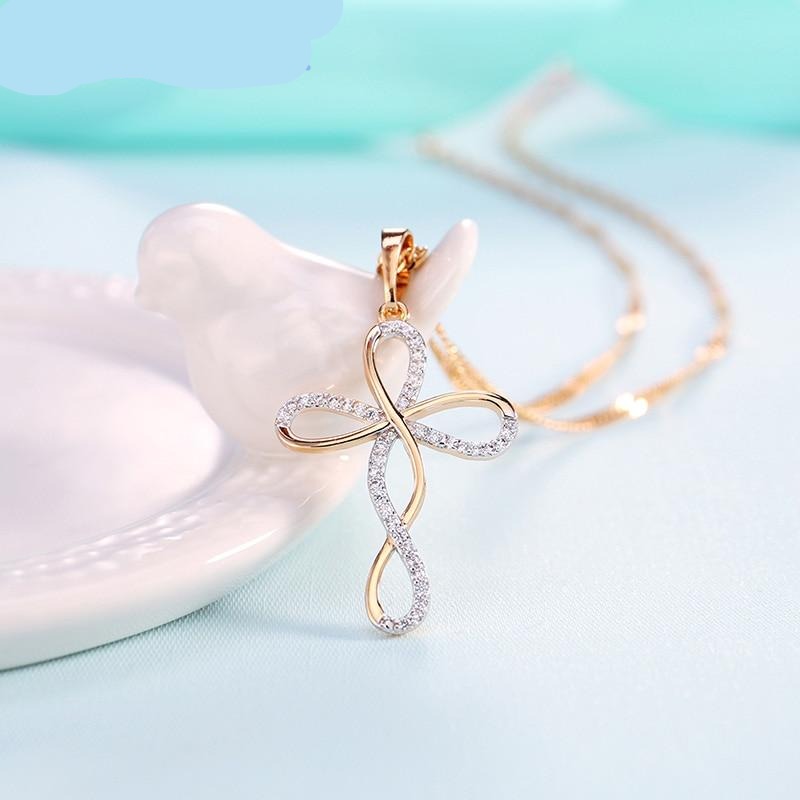 Trendy Infinite Crystal Pendant Necklaces for Women