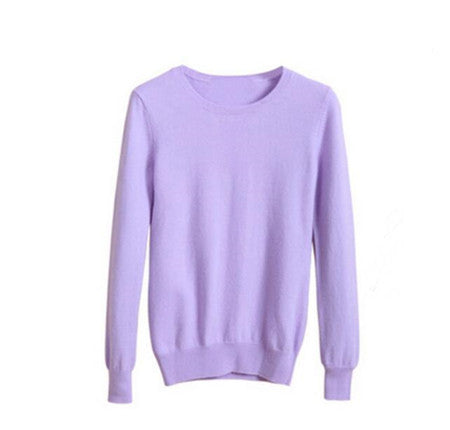 GCAROL Winter  Knit 30% Wool Sweater Soft Stretch women's Pullover