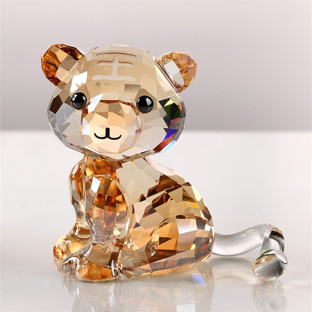 Crystal Lovely Dog Miniature Glass Animal Craft Ornament