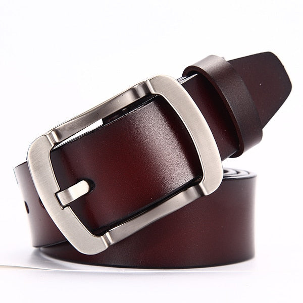 Cow leather belt  male genuine leather strap fancy men vintage belt
