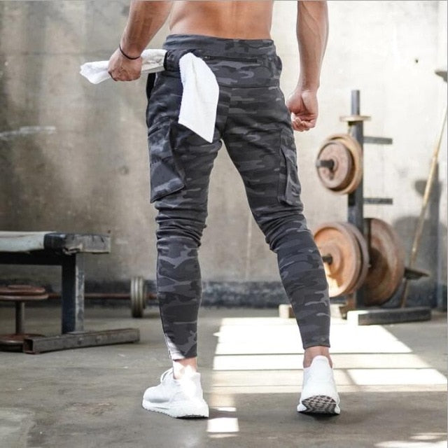 Mens Jogger Pnats Sweatpants Man Gyms Workout Fitness Cotton Trousers