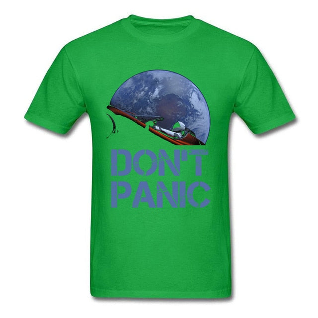 Novelty Occupy Earth SpaceX Star man 100% Cotton T Shirt