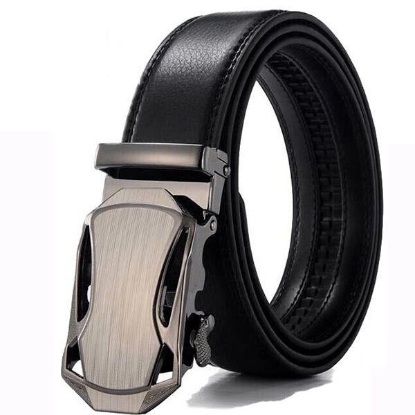 Genuine Leather Automatic Male Cummerbunds Leather Belt For Men