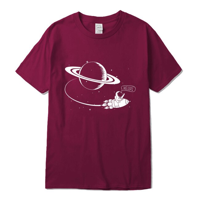 cotton T-shirt  funny Space flight T shirt