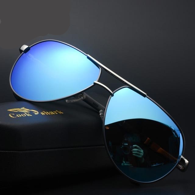Tide polarized driving driver blue  men's sunglasses
