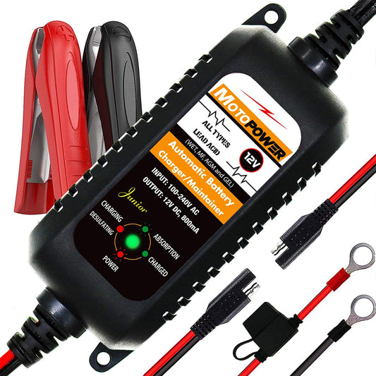 12V 800mA Automatic Smart car Motorcycle Battery Charger