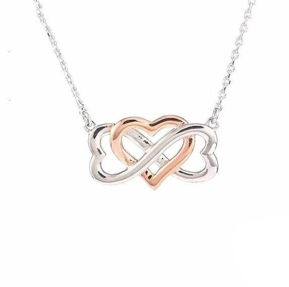 Infinity Symbol Heart  Love Pendant Chains Necklace
