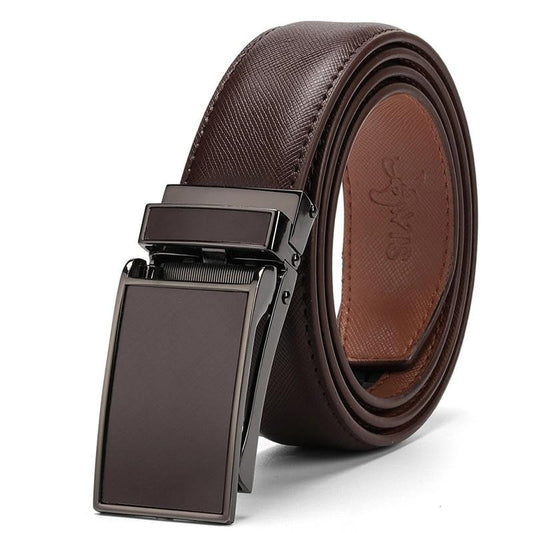 Genuine Leather Strap Automatic Buckle Belt For Men