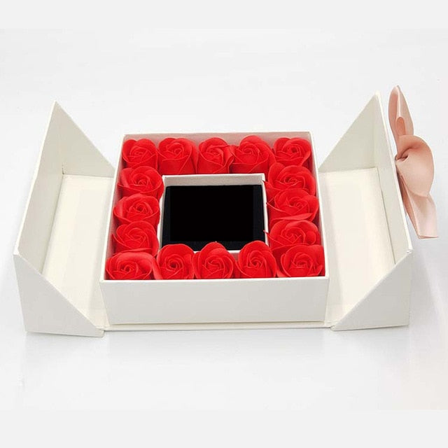 16 Roses Artificial  Flower Box Valentines  Gift