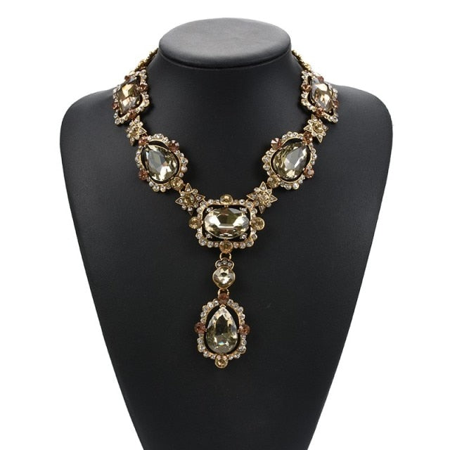 Luxury Austrian Crystal Glass Choker Necklace Women Jewelry