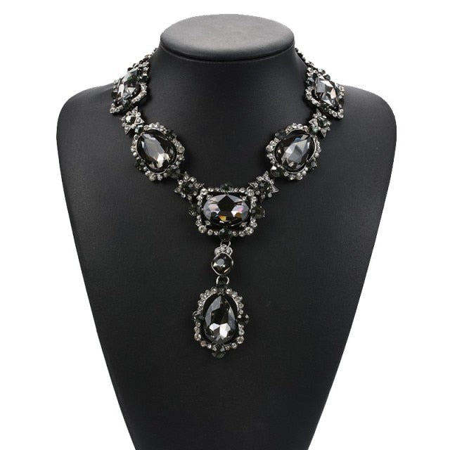 Luxury Austrian Crystal Glass Choker Necklace Women Jewelry