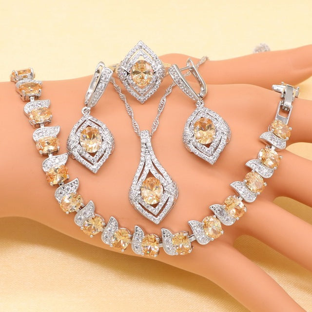 Jewelery Set For Women  Necklace Pendant Earrings Ring Bracelet set