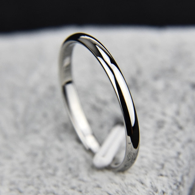 Anti-allergy Smooth Couples Rings  for Man or Woman