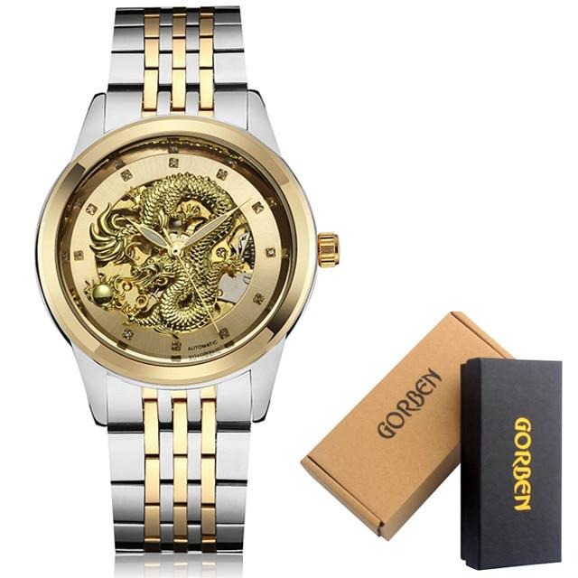 Luxury Dragon Skeleton Automatic Mechanical Watches For Men